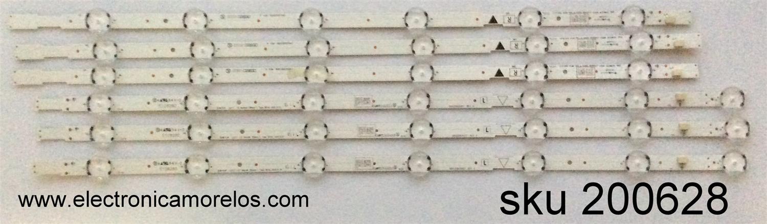 KIT DE LED PARA TV / SANYO FUNAI U6AU1XH / UDULED0GS056 / UDULED0GS057 / V500HJ1-PEB REV.C7 / MODELO FW50D36F 